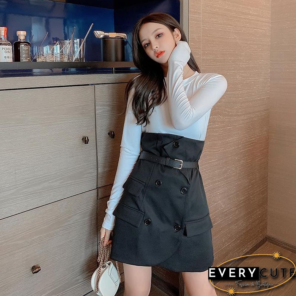 Fashion High Waist Skirt+T-Shirt P11576