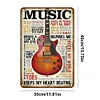 Music - Vintage Metal Signs - 20*30cm/30*40cm - Music&Warning