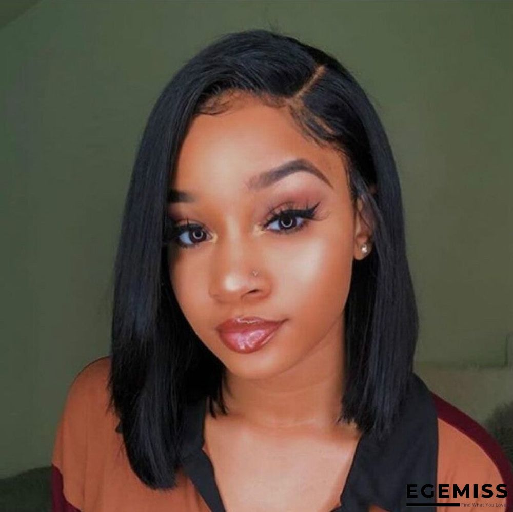 Female Short Straight Hair Side Split Bobo Head Fashion Chemical Fiber Wig | EGEMISS