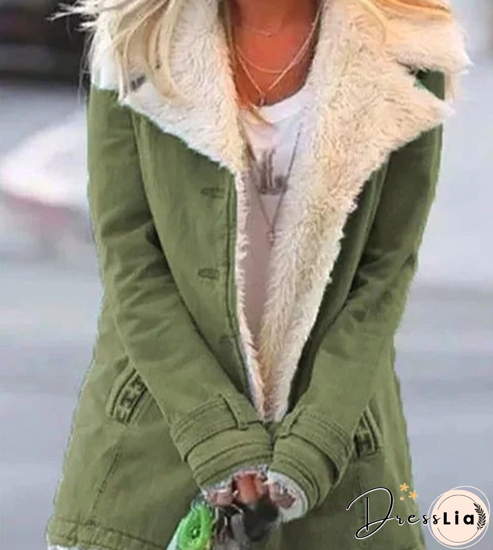 New Winter Women's Fashion Denim Jacket Plus Velvet Warm Long-sleeved Jacket Thicker Motorcycle Lapels Coat Plus Size
