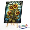 【Limited Stock Sale】（Big Size)Sunflower Glass Painting-Paint by Numbers Acrylic Painting 50*60CM