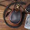 Vegetable Tanned Leather Retro Key Bag Men's And Women's Coin Purse Cowhide Earphone Bag Genuine Leather Waxed Leather Storage Bag