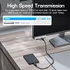 Under-desk Bracket Expansion Dock USB3.0 Multi-Function Splitter Snap-on Typec Expander With Power Port Card Reader