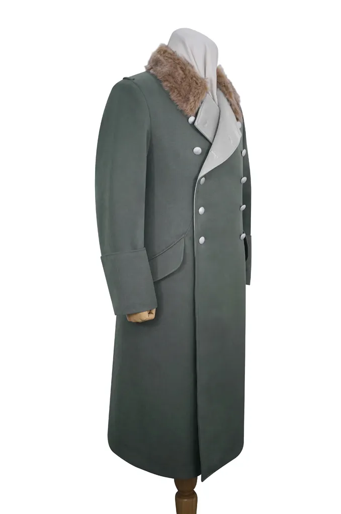   Elite German M1940 Waffe General Fur Collar Gabardine Greatcoat German-Uniform