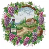 Summer Scene With Wreath-14CT Stamped Cross Stitch 38*36cm/14.96*14.17in