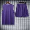 2025/2026 Real Madrid Pre-Match Training Purple Vest+Shorts Football1:1 Thai Quality