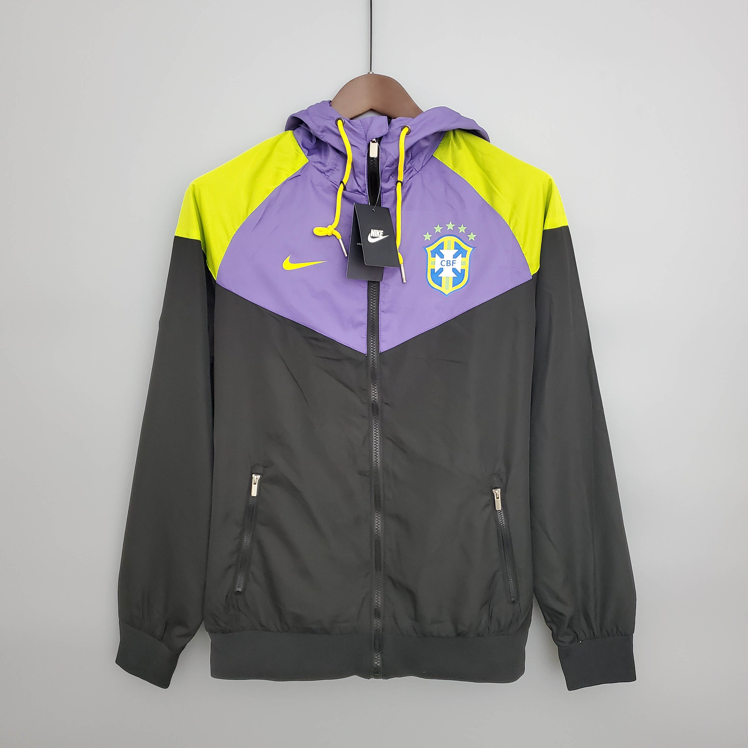 Brazil National Team Windbreaker Purple-BlackFootball Shirt 1:1 Thai Quality