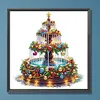 Fontaine De No&euml;l-Peinture Diamant En Forme Sp&eacute;ciale-30*30CM