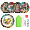 4 PCS Christmas Diamond Painting Placemat Kit for Home Kitchen Parties & Camping