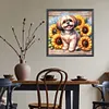 Shih tzu-perceuse ronde peinture diamant-40*40cm