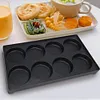8-Hole Egg Burger Machine Reusable Meat Fryer Plate Bread Mold Pan for Gas Oven