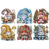 (US Local)6pack Xmas Gnome-Special Shaped Diamond Painting Kit(30x30cm)