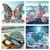(US Local)4Pack Beach-Special Shaped Diamond Painting Kit