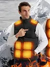 15 Heating Zones Electric Heated Vest with Light USB Thermal Waistcoat Clothes