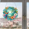 (US Local)Acrylic Special Shape Beach Parrots Double Sided Effect DIY Diamond Painting Art Pendant Kit