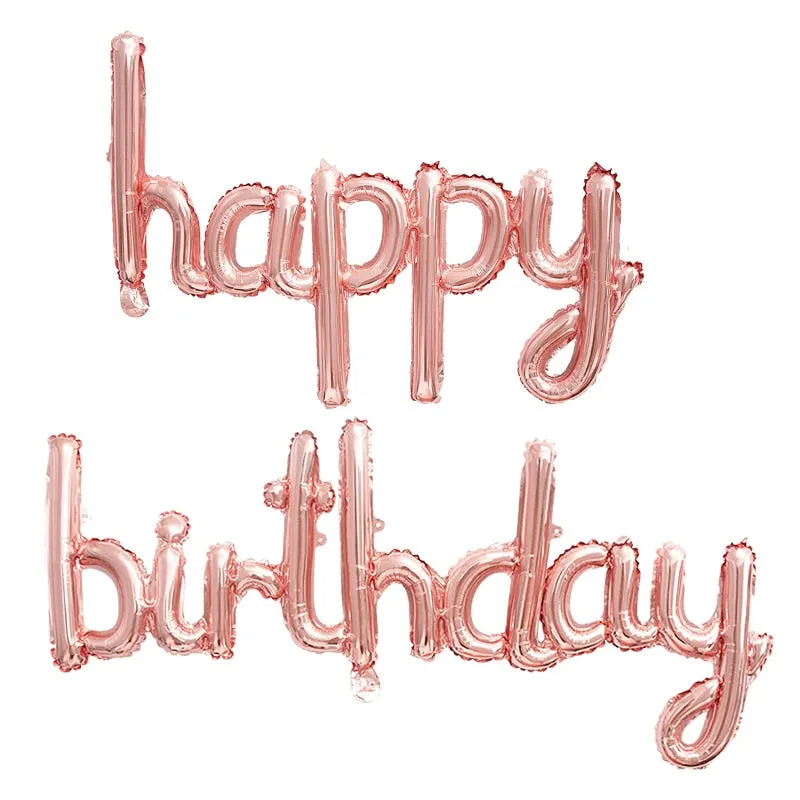 13Pcs Happy Birthday Balloons Foil Letter Balloon Birthday Party Decorations Kids Adult Birthday Balloons Alphabet Balloons set