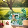 >SALE<Acrylic Arch Bridge Pond Desktop Diamond Art Kits for Home Office Decor