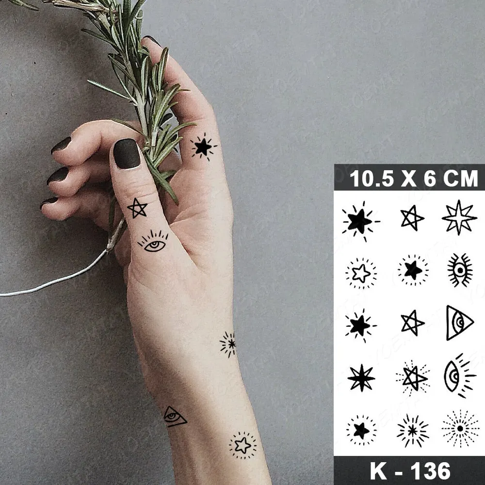 Waterproof Temporary Tattoo Stickers Nun Maria Prajna Diablo Old School Flash Tatto Arm Chest Body Art Fake Tattoos Women Men