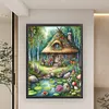 >SALE<Mushroom House Printed Cross Stitch Kit 50x65cm DIY 11CT Thread Art Needlework