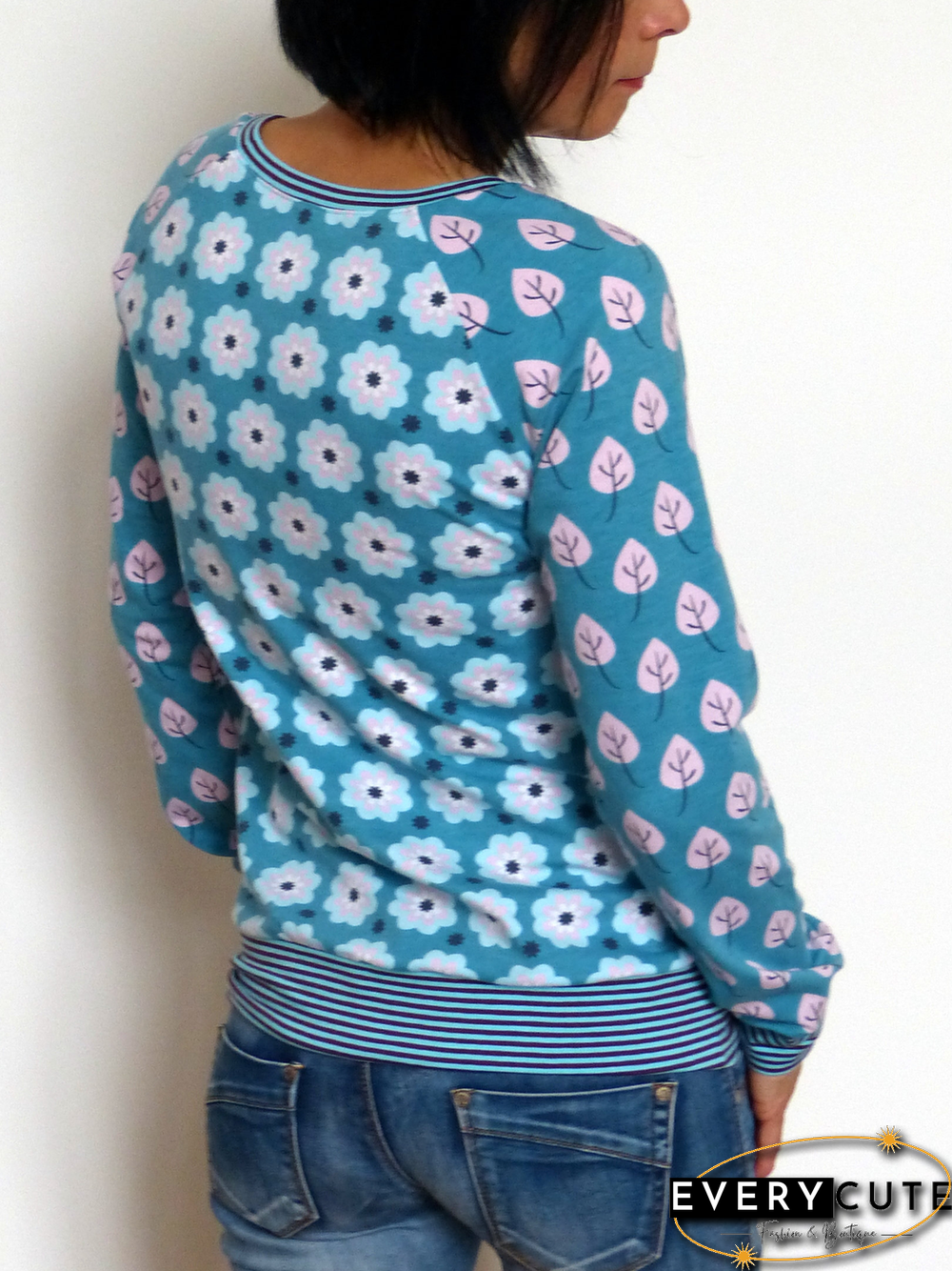 Casual Floral-Print Crew Neck T-shirt
