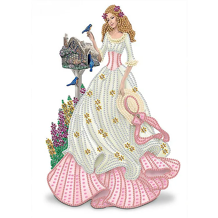 Elegant Lady 30*40CM(Canvas) Special Shaped Drill Diamond Painting gbfke