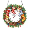 DIY Christmas Acrylic Diamond Painting Clock Pendant Hanging Kit