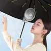 Umbrella Clip Fan Rechargeable Portable Handheld Fan for Home Office (Black)
