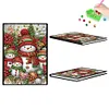 (US Local)50-Page A5 Snowman Diamond Painting Notebook for Adult Holiday Birthday Gift