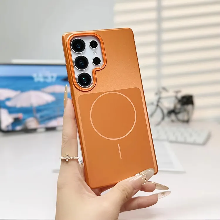 Ultra Thin Matte Metallic Paint Magnetic Case For Samsung