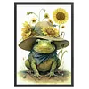 Frog And Sunflower- 18CT Stamped Cross Stitch 20*30cm/7.87*11.81in