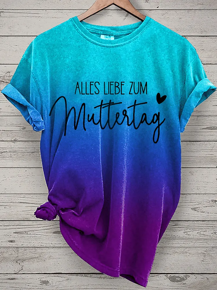 Kurzarm-T-Shirt f&uuml;r Damen alles liebe zum muttertag