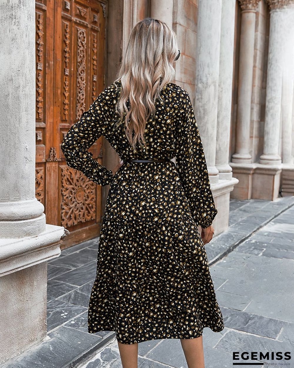 European and American Women's Leopard Print Dress Women | EGEMISS