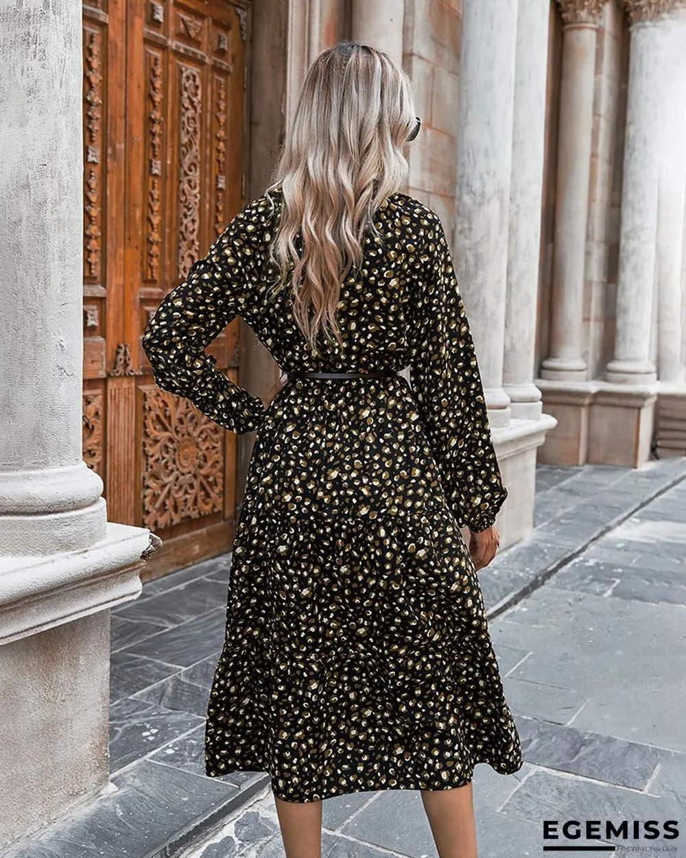 European and American Women's Leopard Print Dress Women | EGEMISS