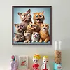 Funny Cat-11CT Stamped Cross Stitch 40*40cm