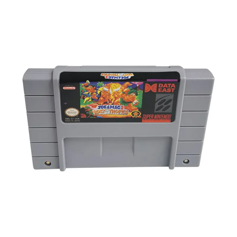Joe & Mac 2 - Lost in the Tropics SNES For Super Nintendo Entertainment System - 16 Bit US Version Game Cartridge