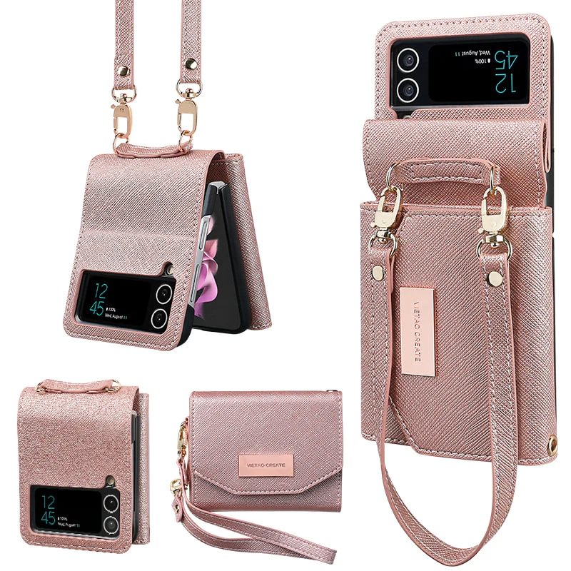 For Samsung ZFlip4 Folding Screen Wallet Phone Case