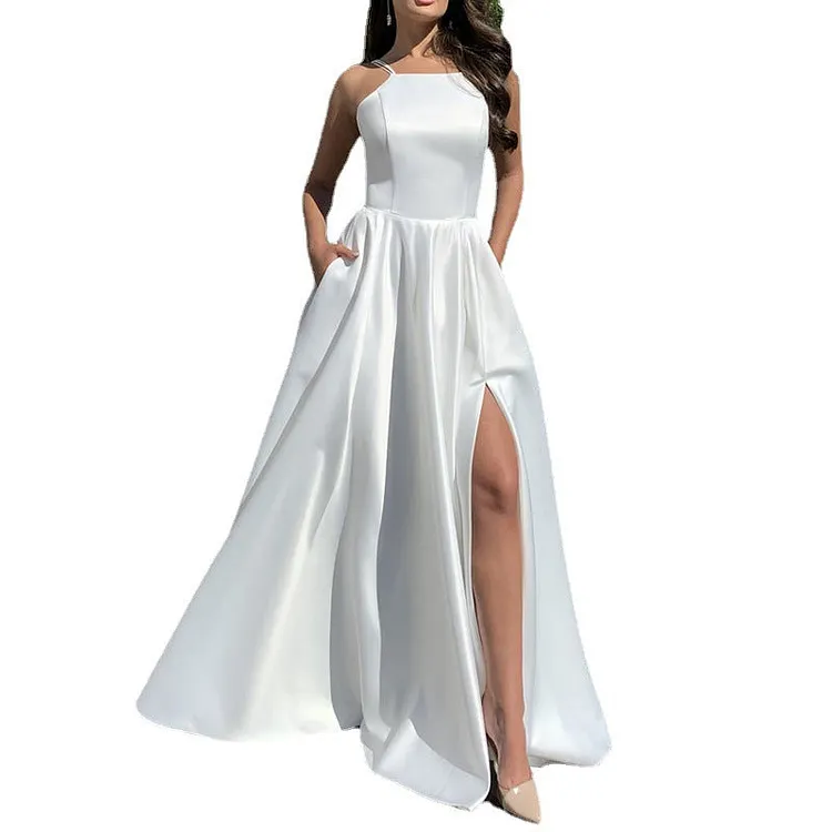 Prom Dresses Summer Dress Sleeveless Strap Backless Dress