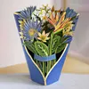 3D Paper Pop Up Flower Bouquet Greeting Card Postcard (Heaven Bird)