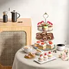3 Tier Acrylic Mandala Diamond Painting Cake Snack Stand for Afternoon Tea