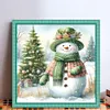 (Stamped/Counted) Christmas Snowman-11CT Cross Stitch 40*40cm