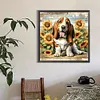 Beagle-Peinture au diamant de forage rond-40*40cm
