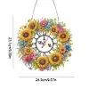 Diamond Painting Acrylic Sunflower 5D Diamond Painting Wreath Clock