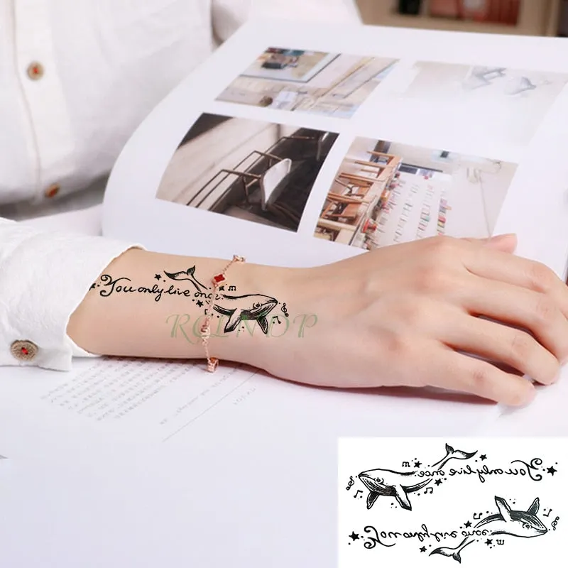 Waterproof Temporary Tattoo sticker Anime fake tatto stickers flash tatoo hand foot body art for girl men women kids