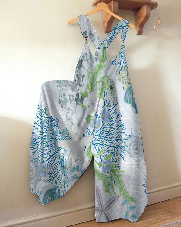 Women's Floral Print Casual Jumpsuit