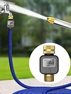 Digital Water Flow Meter IPX5 Waterproof Brass Inlet Outlet Flow Rate Test Meter