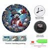 Diamond Painting Christmas Snowman Wall Clock