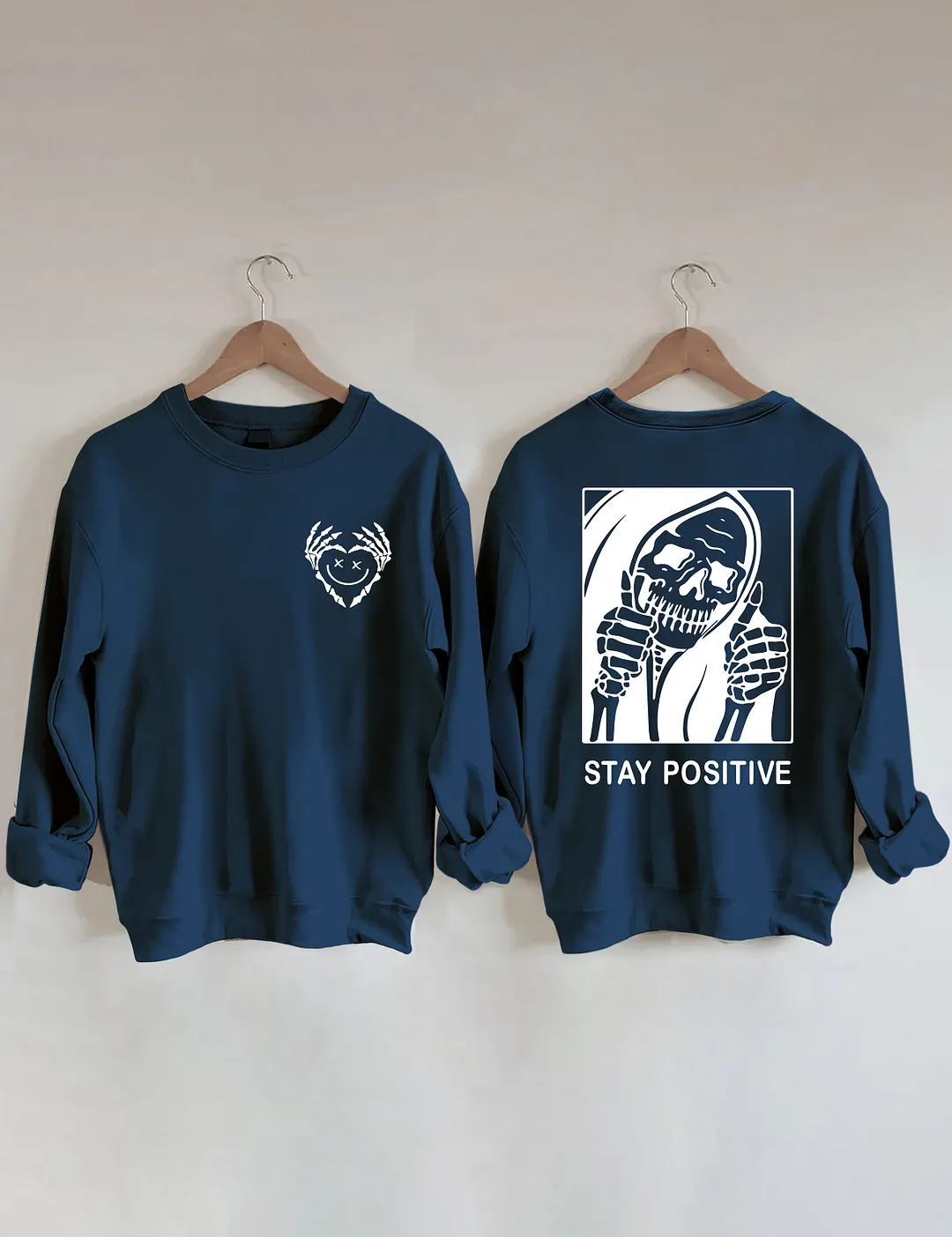Stay Positive With Skeleton Sweatshirt