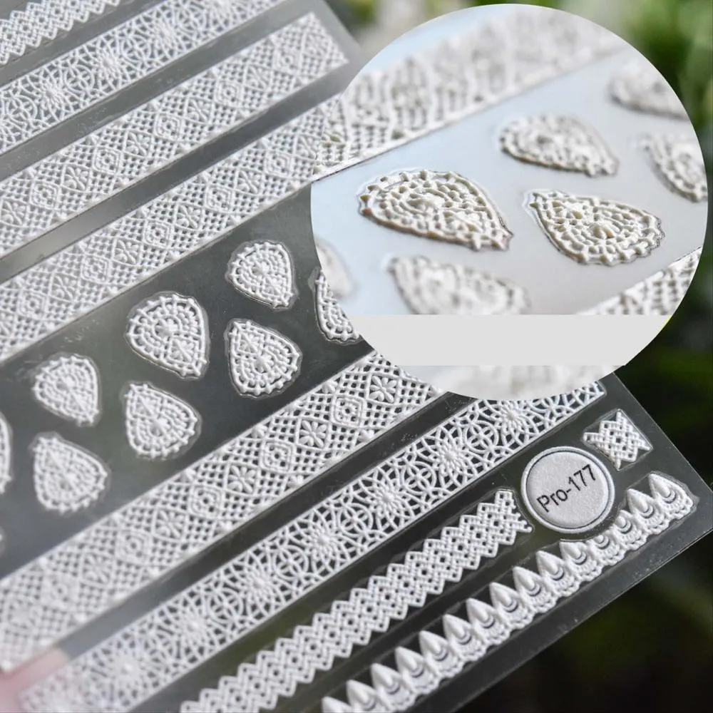 1pc 3D Desgin Nail Slide Decals Butterfly Pattern Acrylic Engraved Nail Sticker Winter Sweater-Nail Inspo