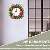 (US Local) DIY Christmas Wreath Diamond Clock Art Pendant Home Wall Decoration Craf