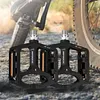Double DU Bicycle Pedal Waterproof Alloy Pedal Anti-Slip Widened Nail Pedal